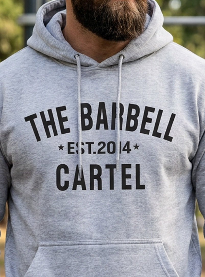 Classic Logo Hoodie - Heather Grey - front view on model