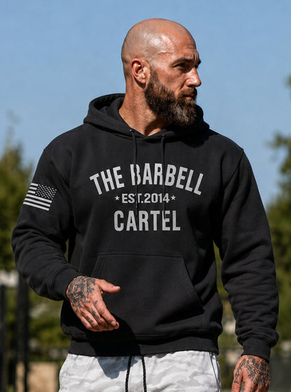 Classic Logo Hoodie - Black - front view on model