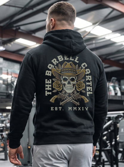 Outlaw Hoodie - Black - back view on model