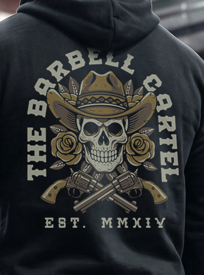 Outlaw Hoodie - Black - back view on model