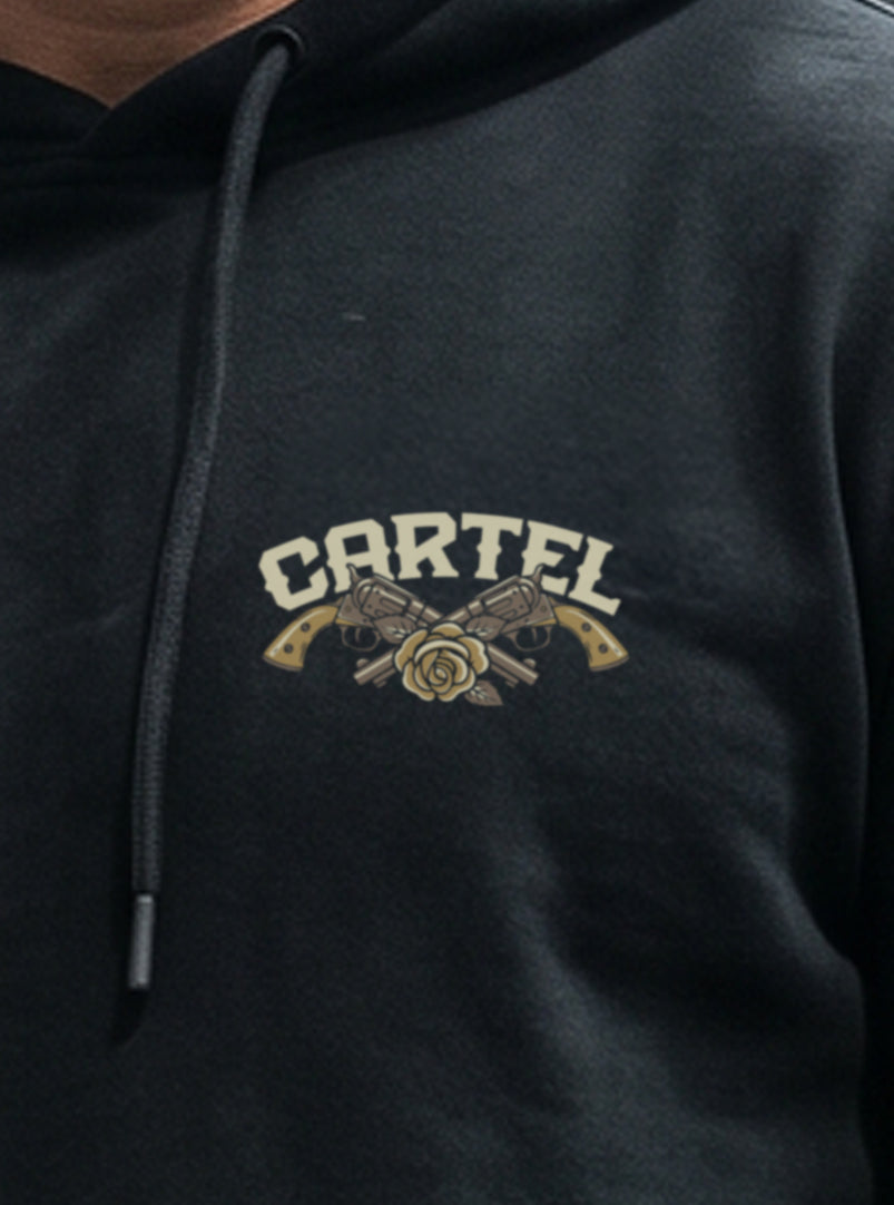 Outlaw Hoodie - Black - front view on model