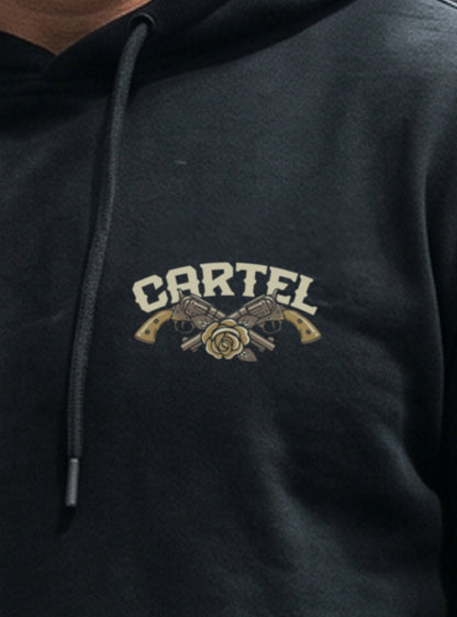 Outlaw Hoodie - Black - front view on model