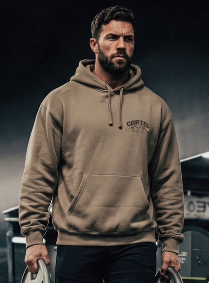 Outlaw Hoodie - Safari - front view on model