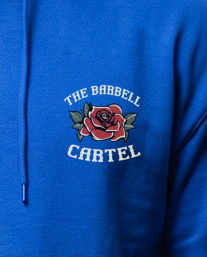 Split Skull Pump Cut Hoodie - Electric Blue (Limited Edition) - front view on model