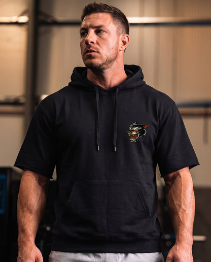 Wild Cat Pump Cut Hoodie - Black - front view on model