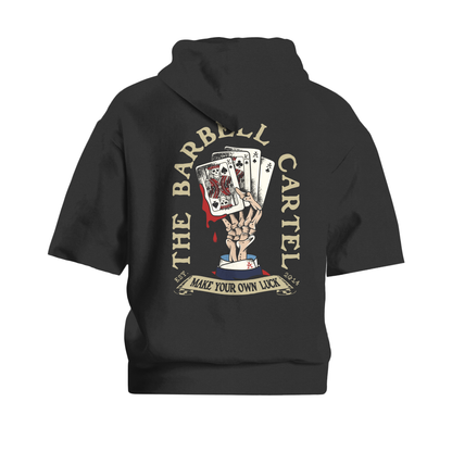 Pocket Ace Pump Cut Hoodie - Black