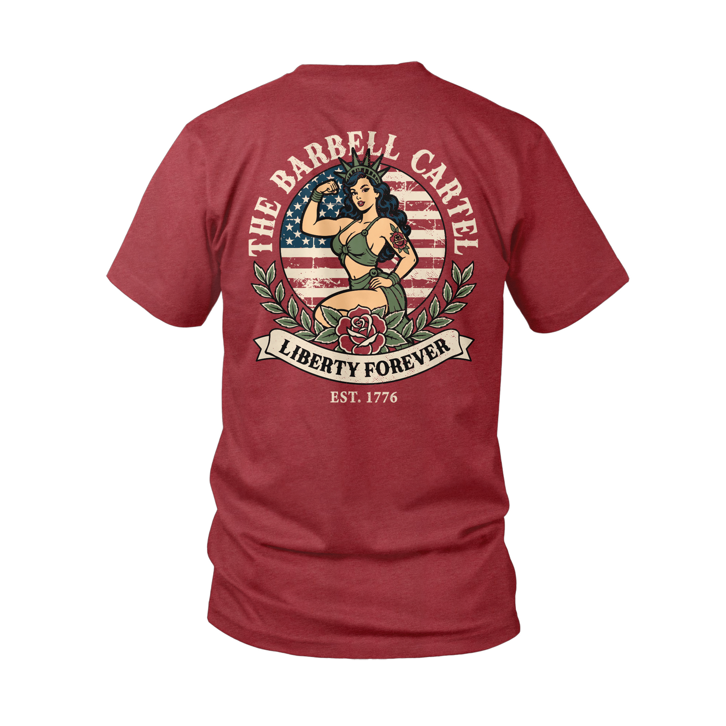 Lady Liberty T-Shirt -  Cardinal (Limited edition)