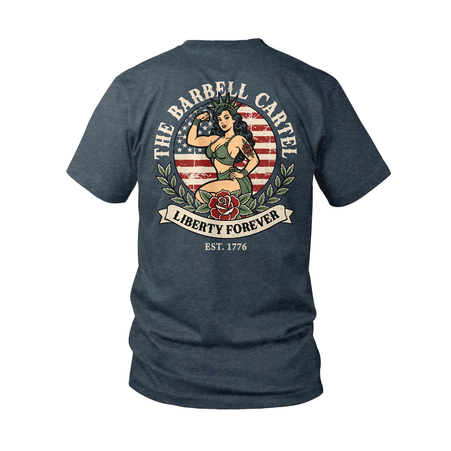 Lady Liberty T-Shirt - Heather Navy (Limited edition)