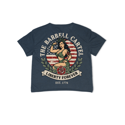 Lady Liberty Hand Cut Crop - Heather Navy (Limited Edition)