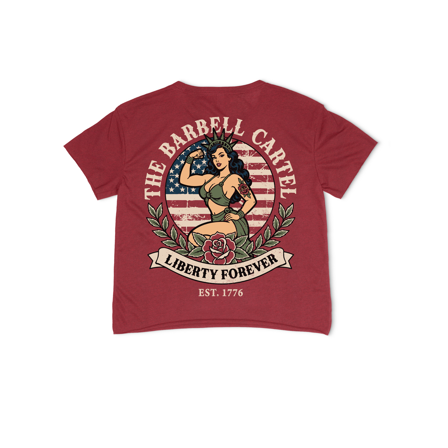 Lady Liberty Hand Cut Crop - Cardinal (Limited Edition)