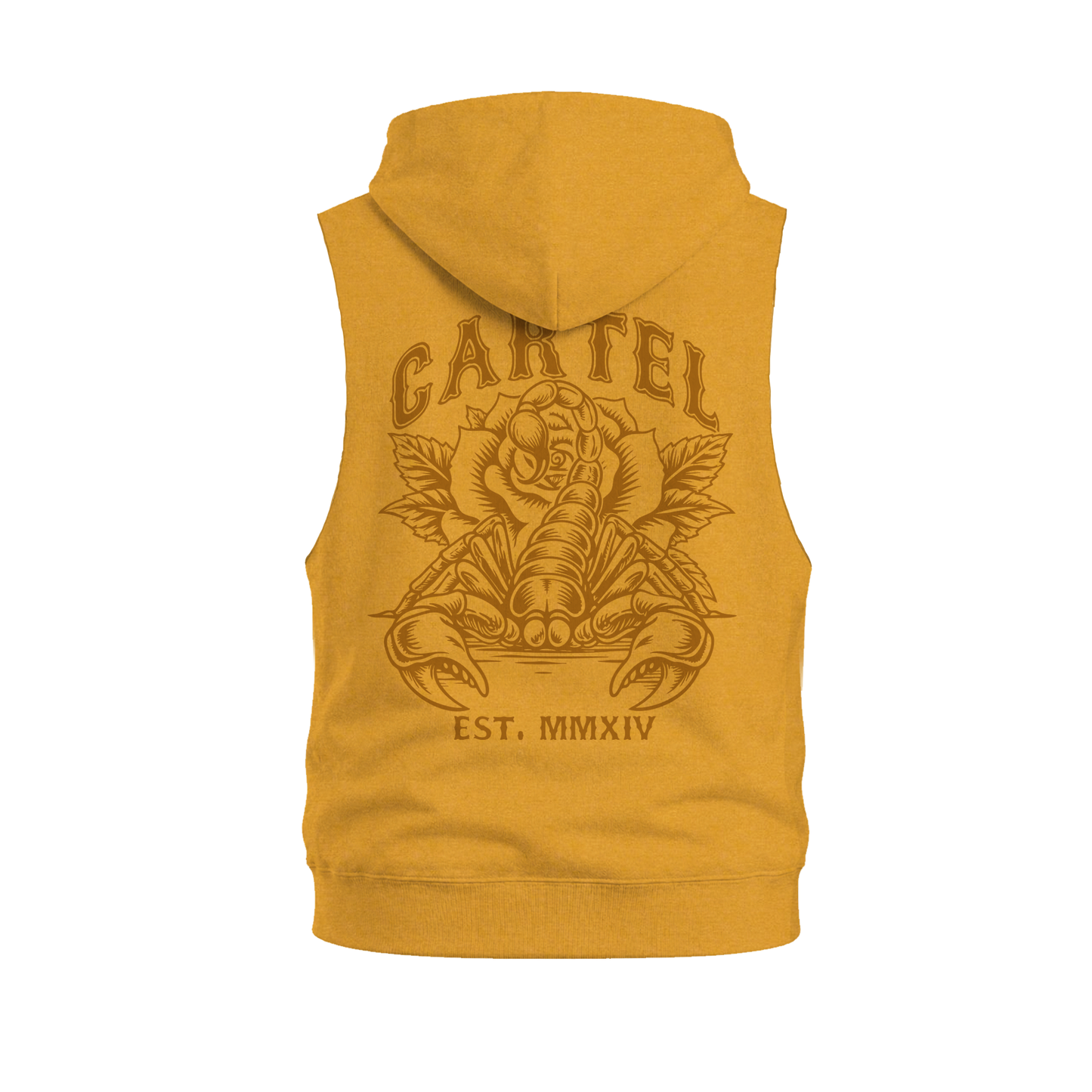 Death Grip Raw Cut Sleeveless Hoodie - Sundown