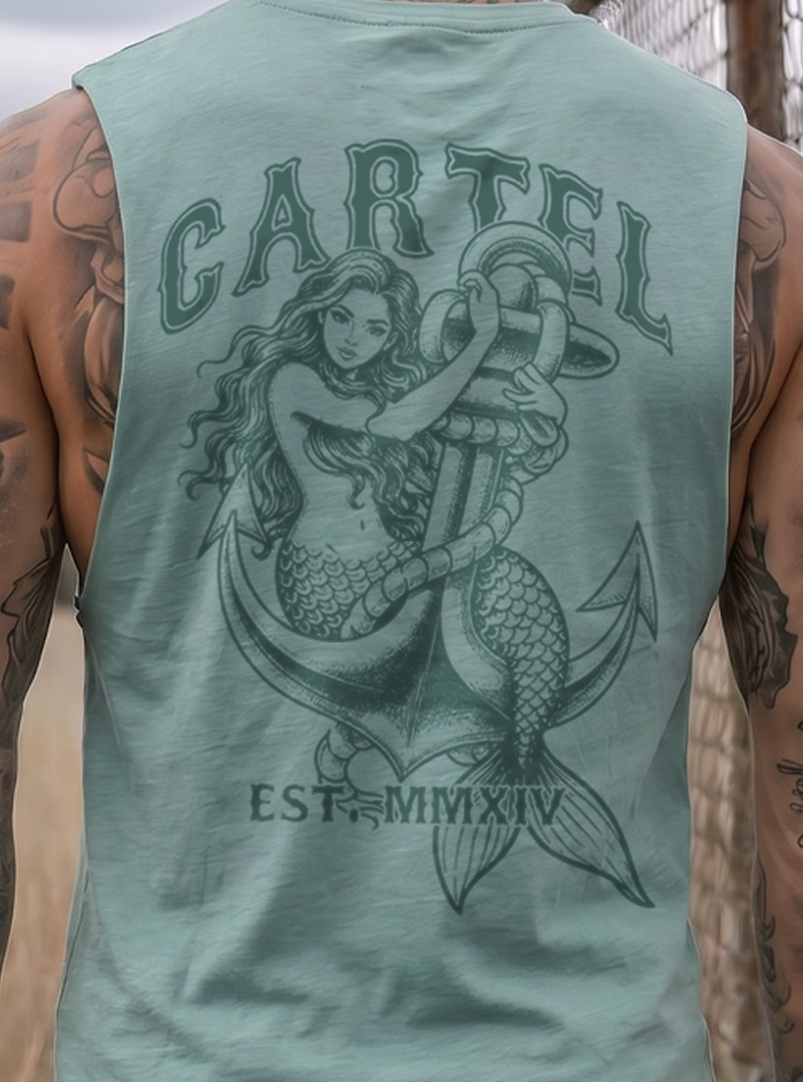 Salt & Steel Cut-Off Tank - Seaglass