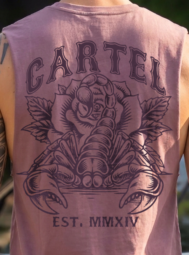 Death Grip Cut-Off Tank - Desert Bloom