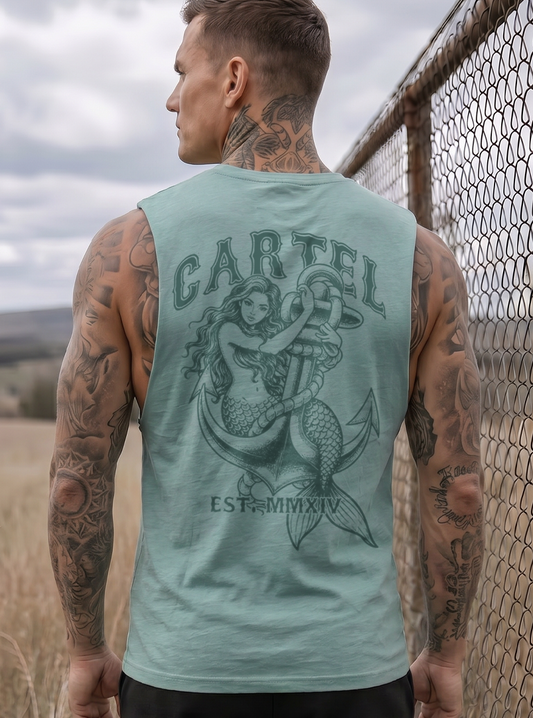 Salt & Steel Cut-Off Tank - Seaglass