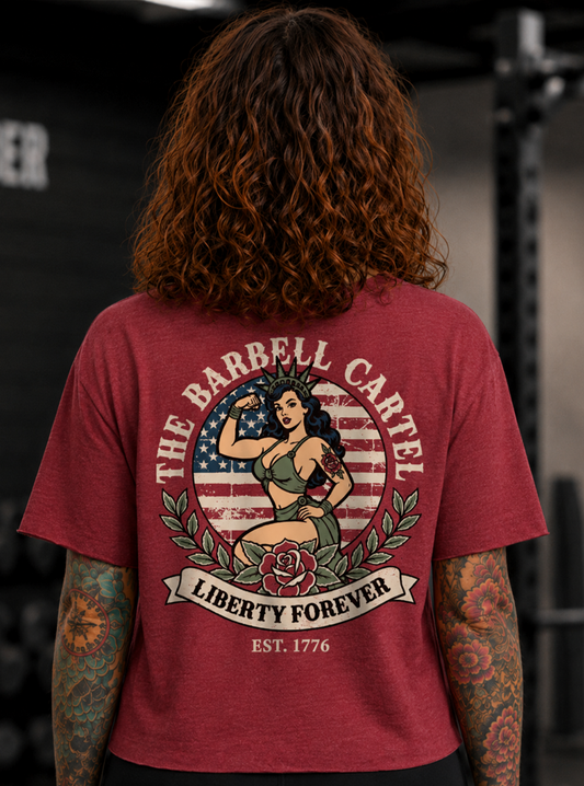Lady Liberty Hand Cut Crop - Cardinal (Limited Edition)
