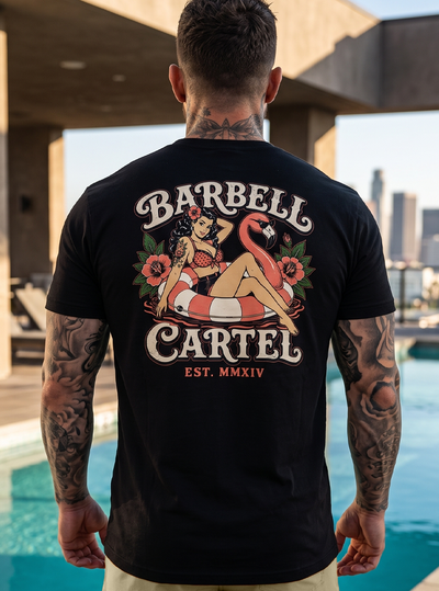 Poolside Paradise T-Shirt - Black