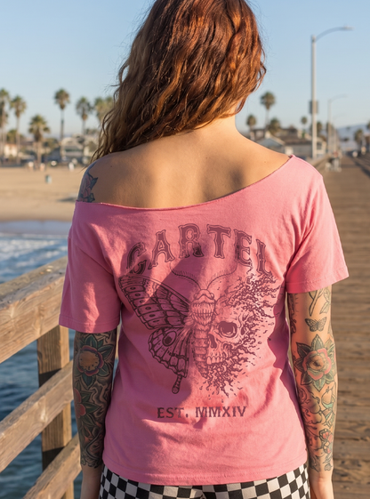 Dead Bloom Street Cut T-Shirt - Dusty Rose