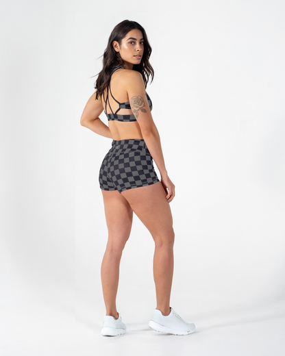 Comp Short 2.5" - Checker Black & Gray