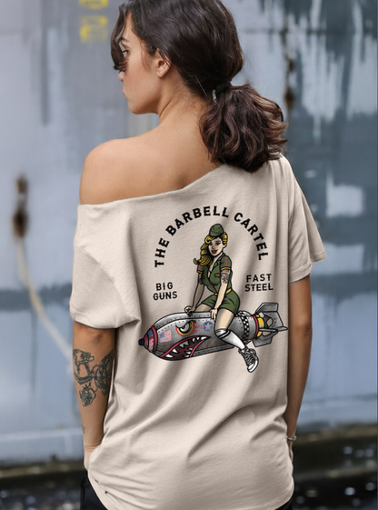 Bomber Girl Street Cut T-Shirt - Sand