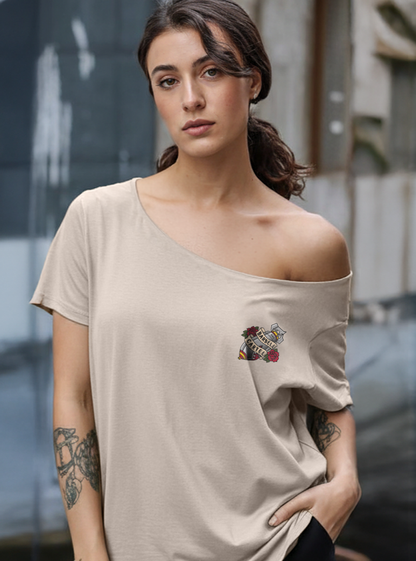 Bomber Girl Street Cut T-Shirt - Sand