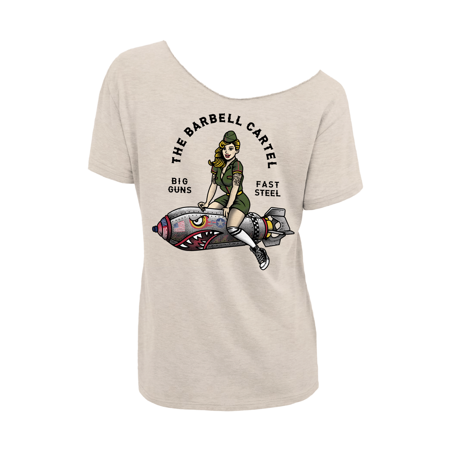 Bomber Girl Street Cut T-Shirt - Sand