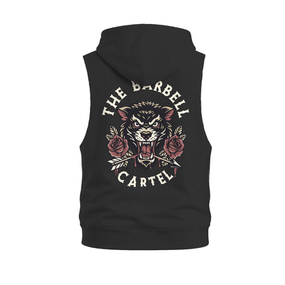Broken Arrow 2.0 Raw Cut Sleeveless Hoodie - Black