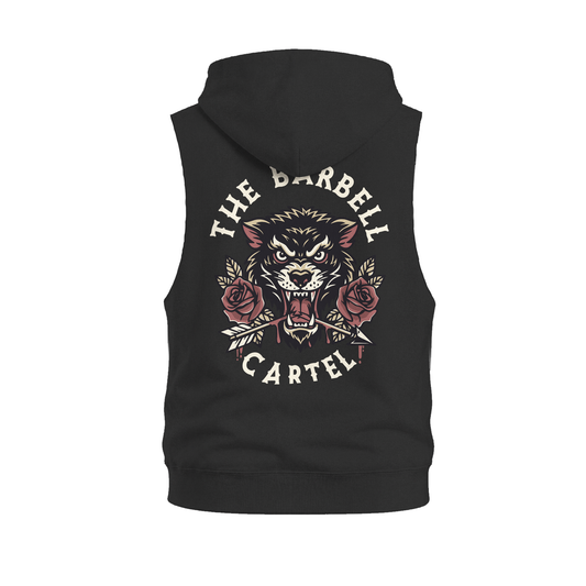 Broken Arrow 2.0 Raw Cut Sleeveless Hoodie - Black