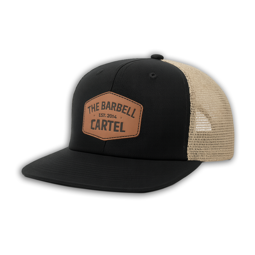 Classic Logo Leather Patch Snap Back / Flat Brim - Black