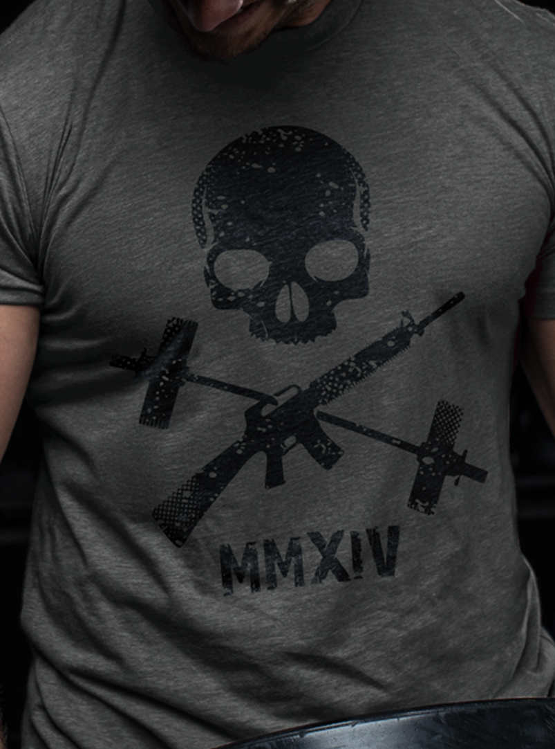 Hot Crossed Guns T-Shirt - Charcoal (Limited Edition)