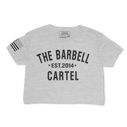 Classic Logo Crop T-Shirt - Heather Grey