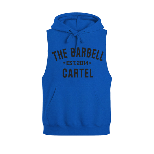 Classic Logo Raw Cut Sleeveless Hoodie - Electric Blue (Limited Edition)