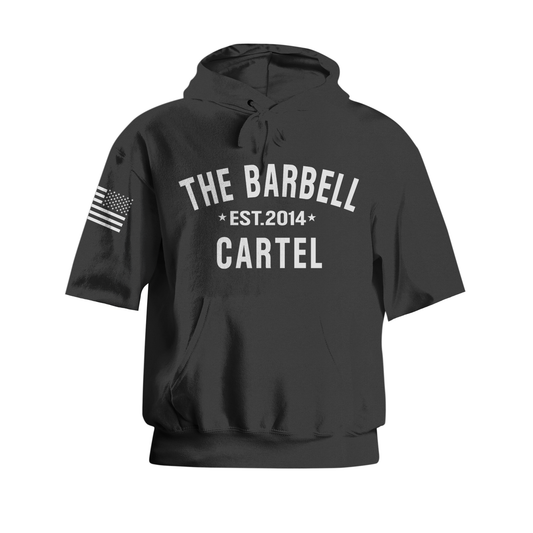 Classic Logo Pump Cut Hoodie - Black