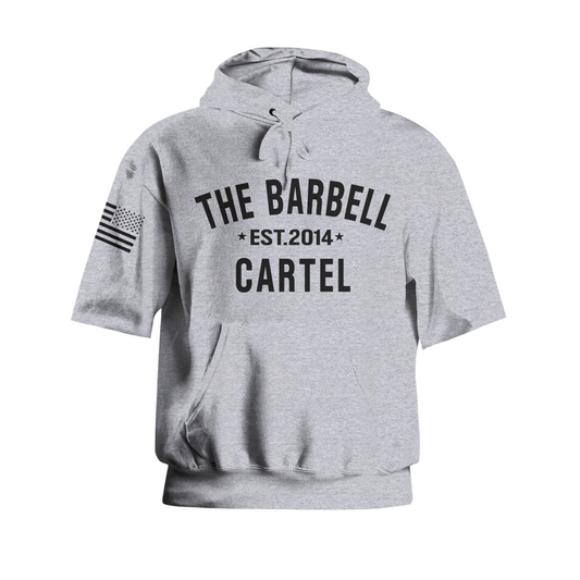 Classic Logo Pump Cut Hoodie - Heather Grey