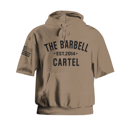 Classic Logo Pump Cut Hoodie - Safari