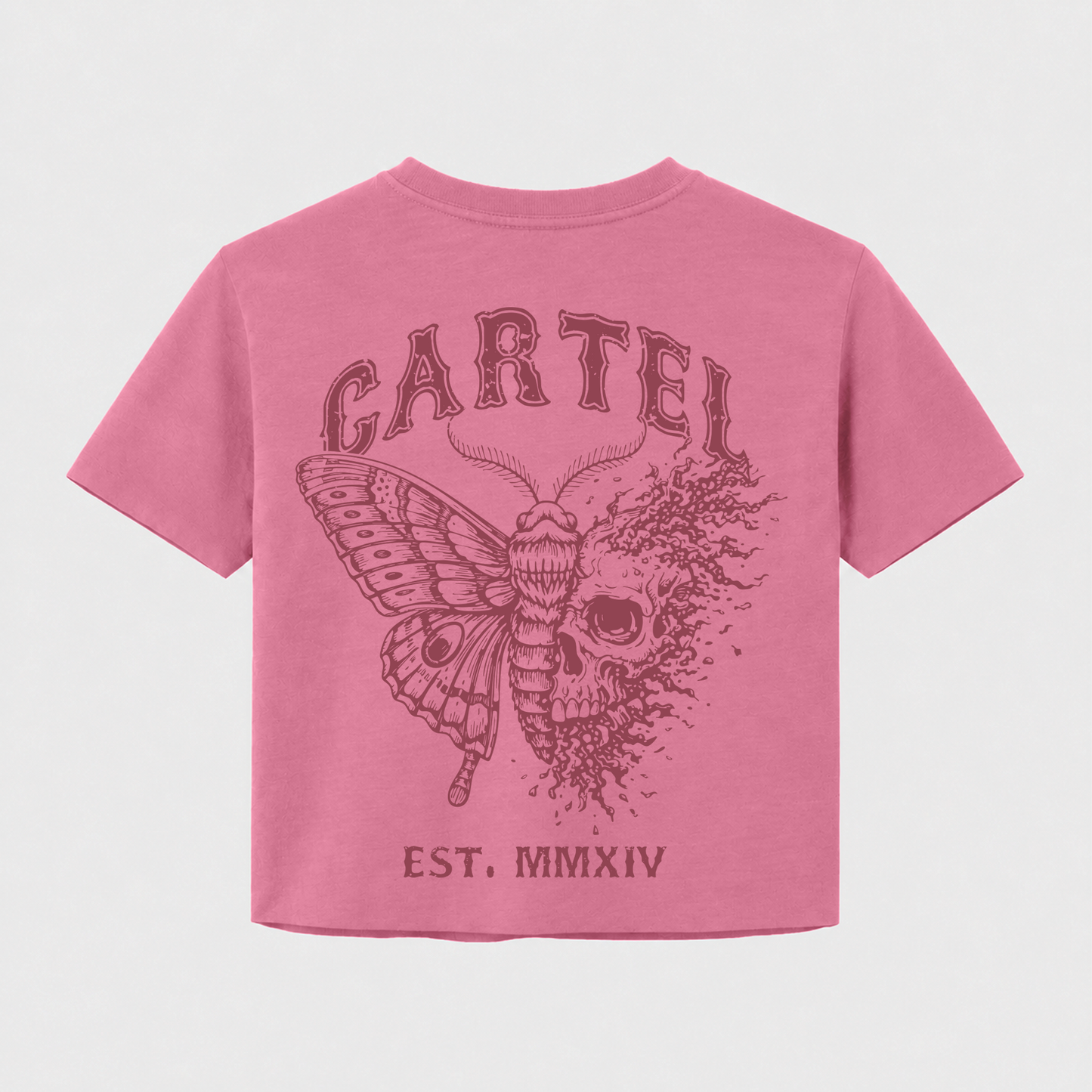 Dead Bloom Hand Cut Crop - Dusty Rose