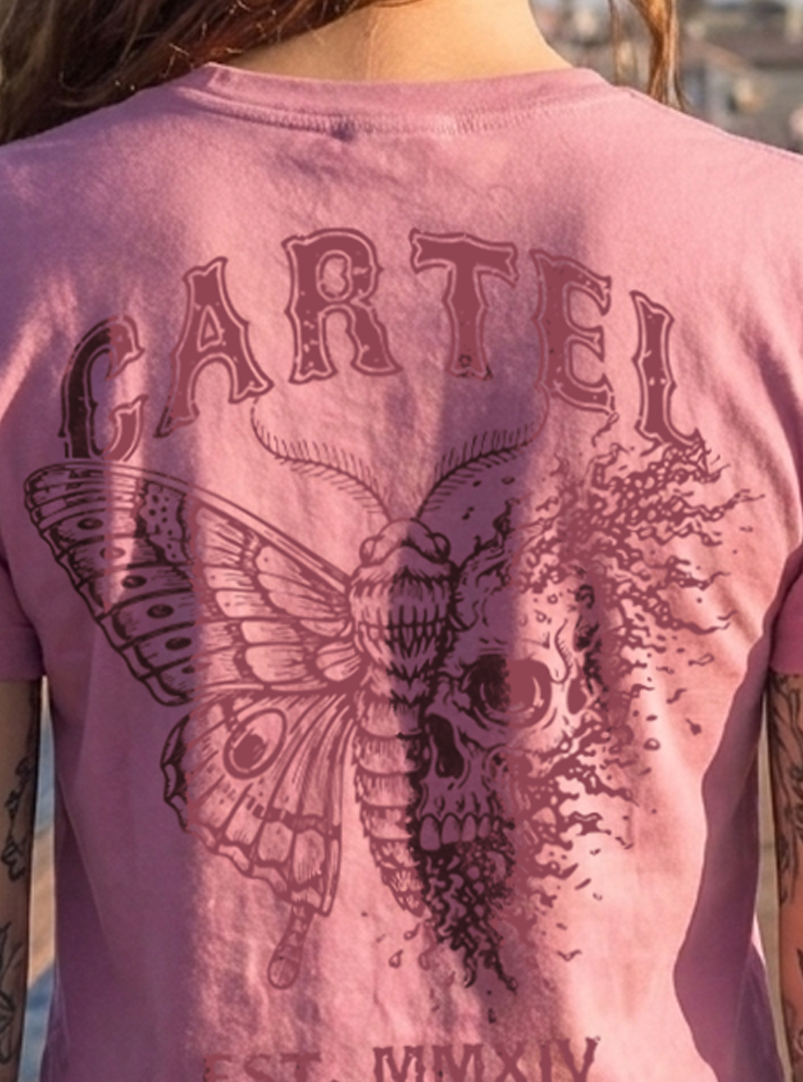 Dead Bloom Hand Cut Crop - Dusty Rose