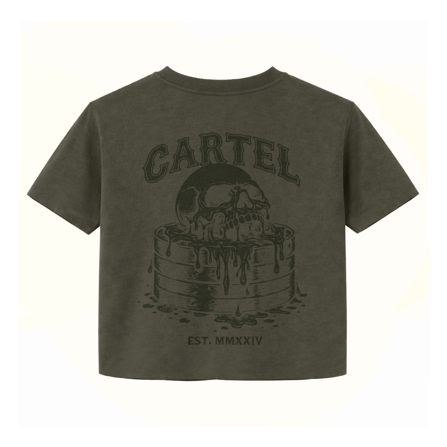 Deadlifted Hand Cut Crop - Weathered Army