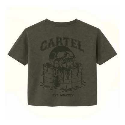 Deadlifted Hand Cut Crop - Weathered Army