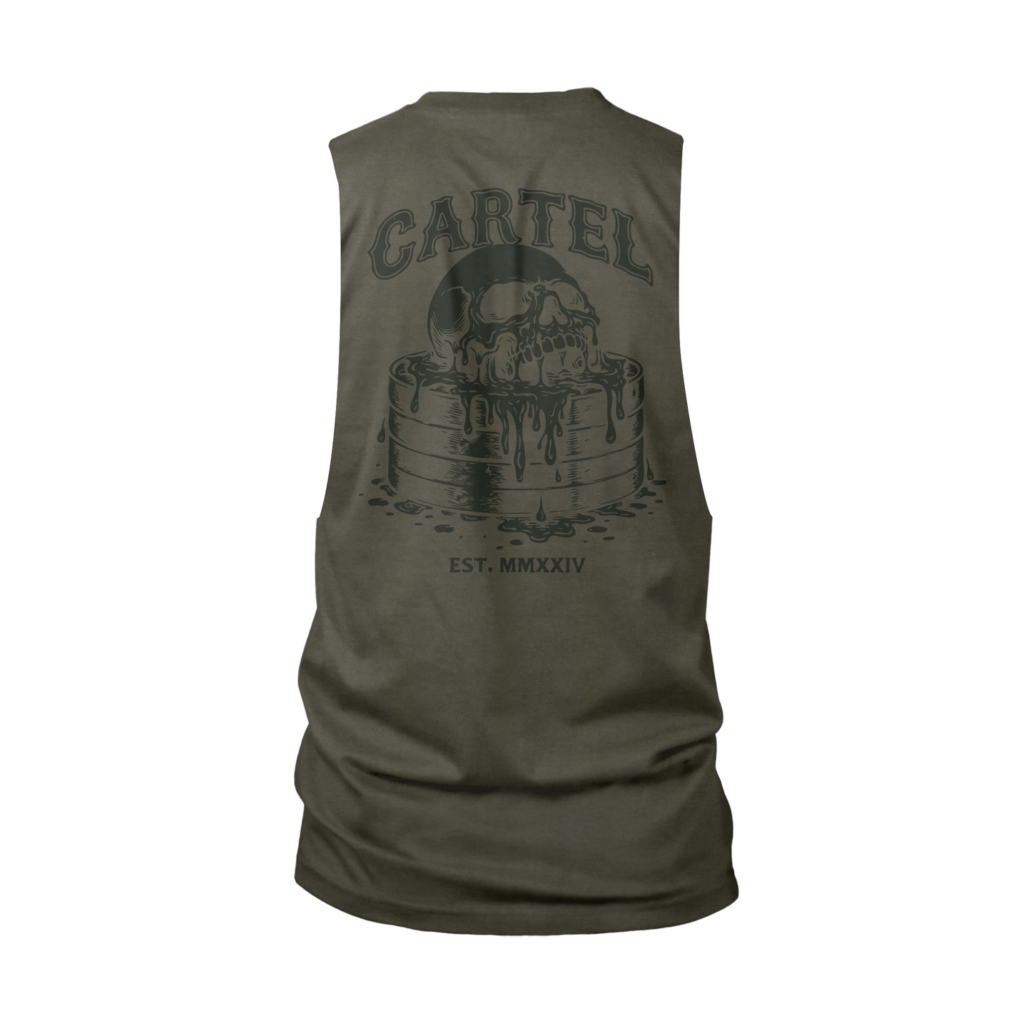 Deadlifted Cut-Off Tank - Weathered Army