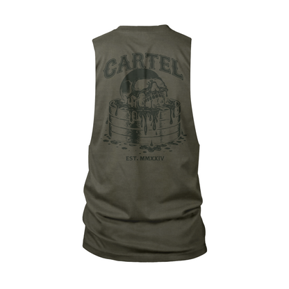 Deadlifted Cut-Off Tank - Weathered Army