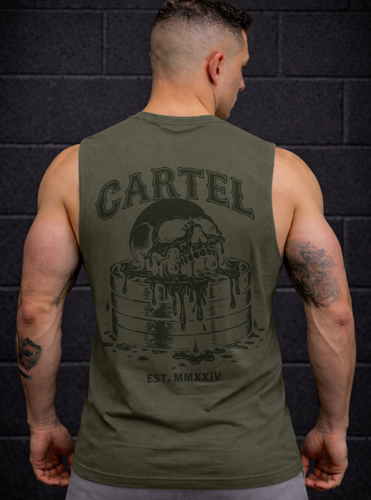 Deadlifted Cut-Off Tank - Weathered Army