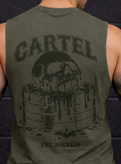 Deadlifted Cut-Off Tank - Weathered Army