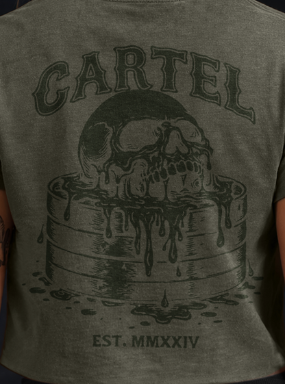 Deadlifted Hand Cut Crop - Weathered Army