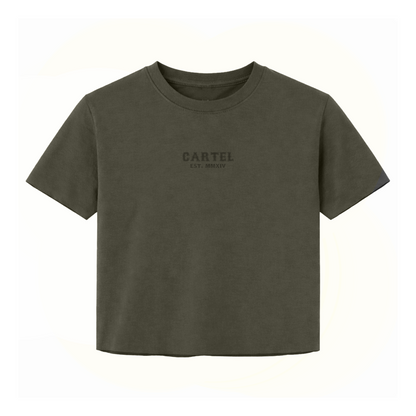 Deadlifted Hand Cut Crop - Weathered Army