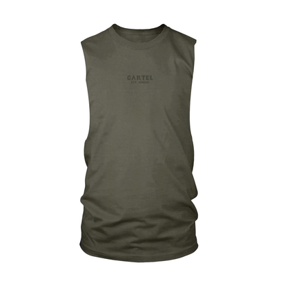 Deadlifted Cut-Off Tank - Weathered Army