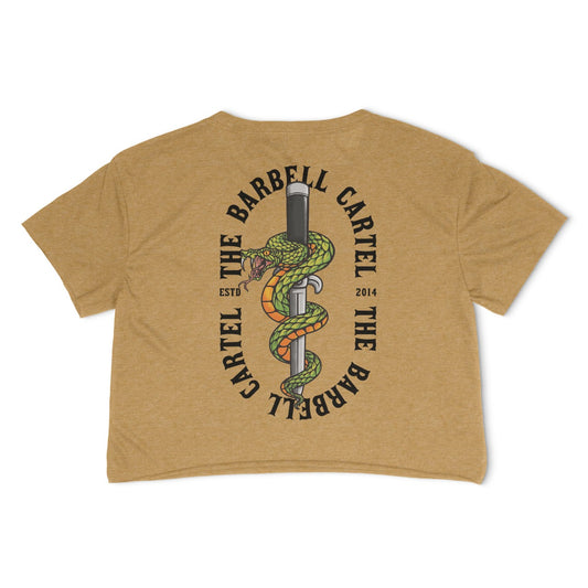 Snake Eyes Crop T-Shirt - Antique Gold