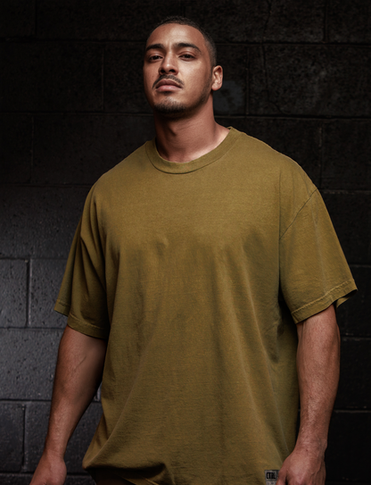Control Oversized Heavyweight Tee - Vintage Army