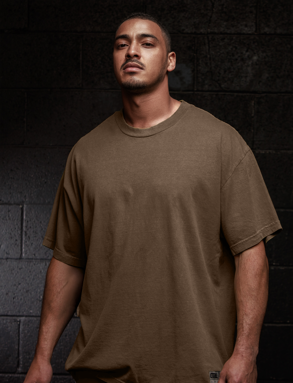 Control Oversized Heavyweight Tee - Vintage Tan