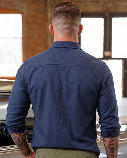 Men's Forester Flannel - Navy Heather