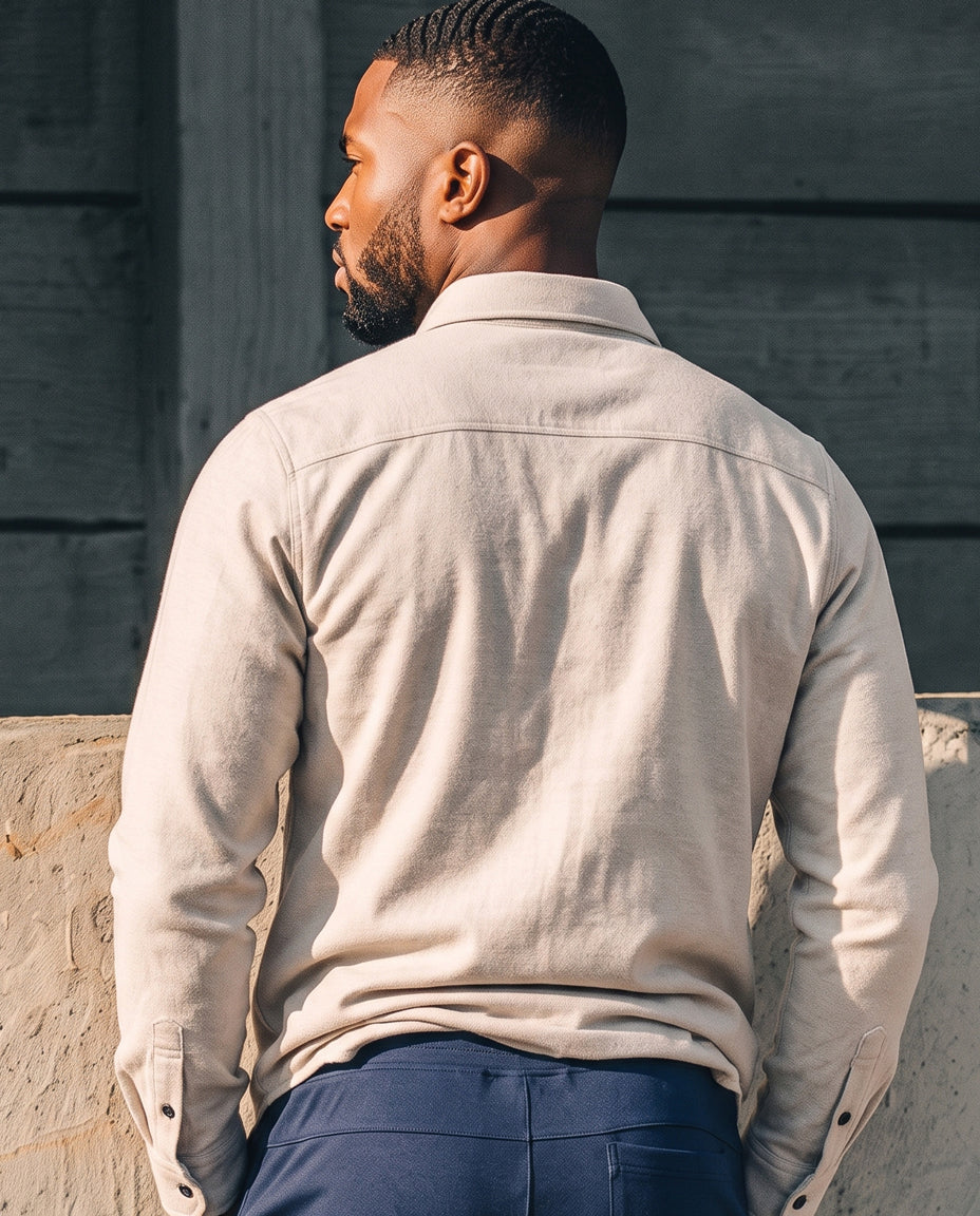 Men's Forester Flannel - Ivory Heather